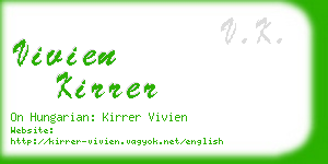 vivien kirrer business card